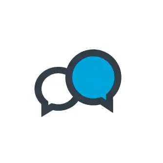 health communications icon - gray speech bubbles on a white background
