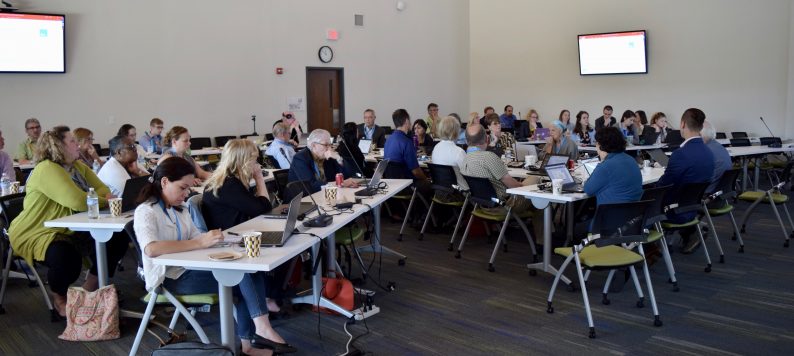 attendees in a crowded room at the LOINC Conference at Regenstrief Institute