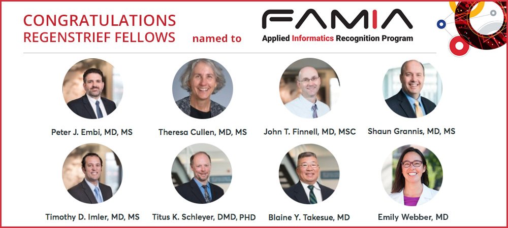 Eight Scientists with Ties to Regenstrief Will Be Inducted into Inaugural FAMIA Class