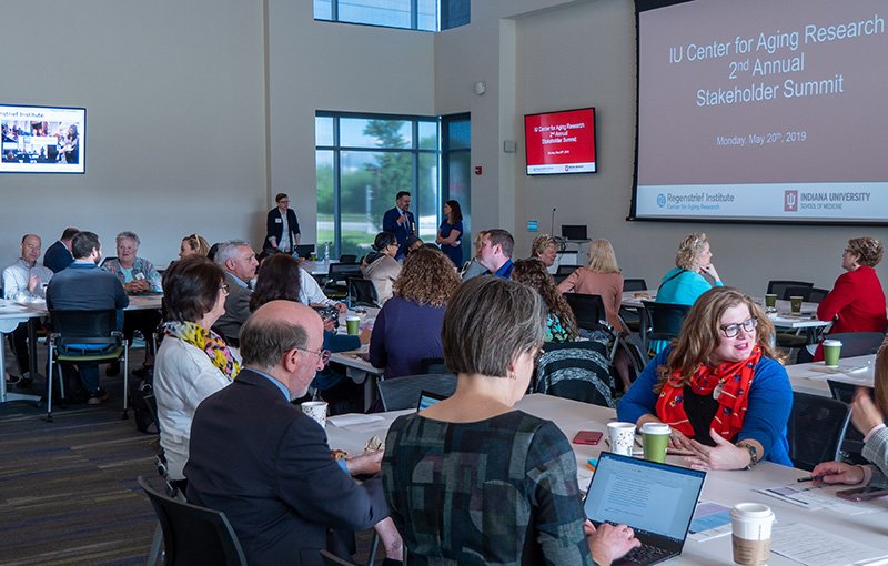 attendees assembled at Regenstrief Institute for the 2nd annual stakeholder summit