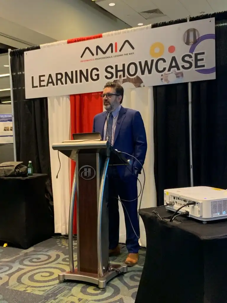Dr. Peter Embi gives learning showcase on Regenstrief at AMIA 2019