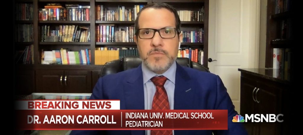 Aaron Carroll, MD appears on MSNBC