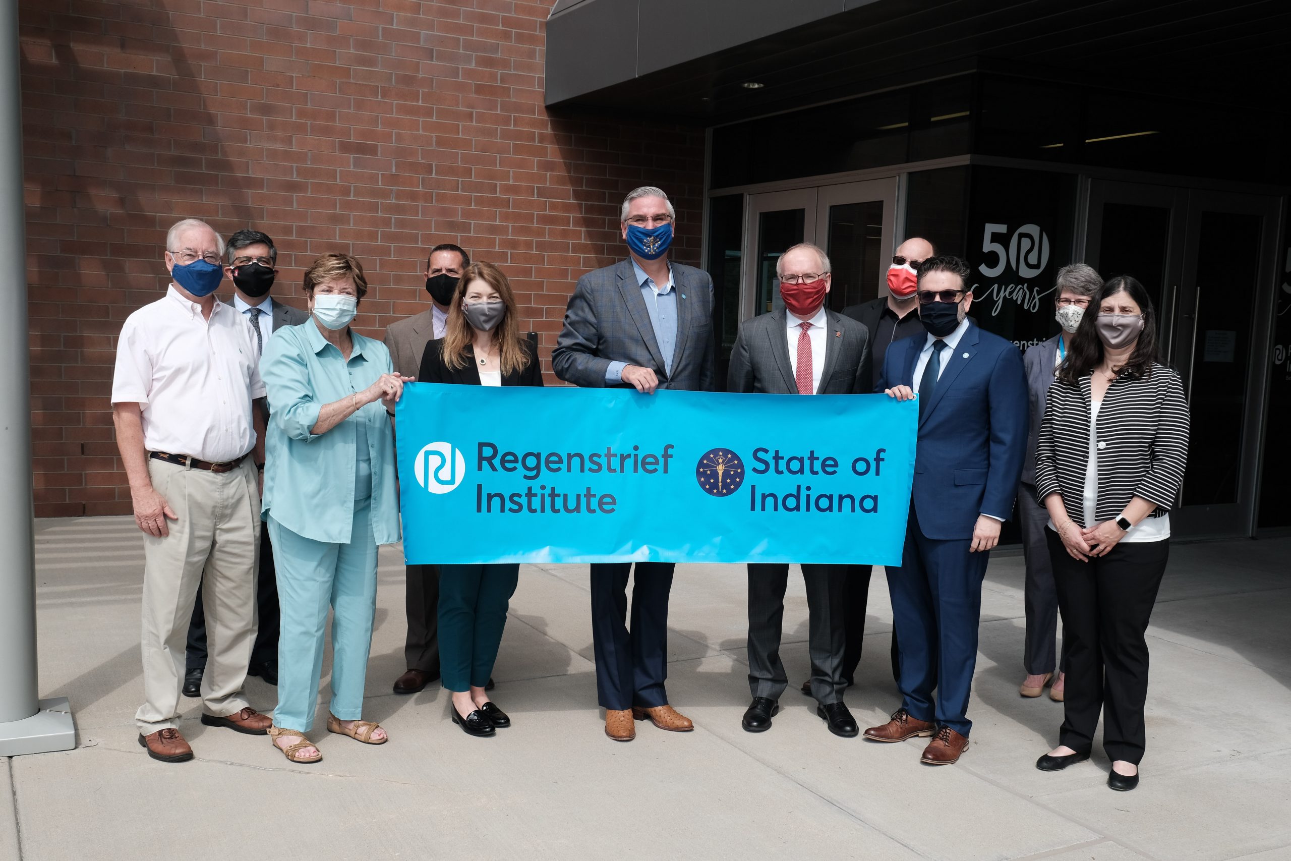 Regenstrief leaders and Gov. Holcomb gather for announcement of Regenstrief Institute Recognition Week