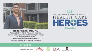 Dr. Babar Khan Health Care Hero nomination screen