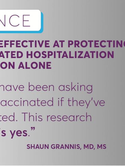 COVID vaccines 5 times more effective at protecting against COVID-related hospitalization than prior infection alone