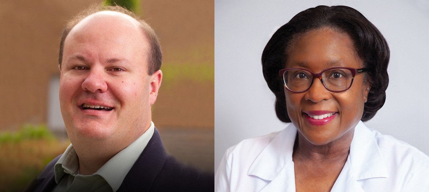 Brian Dixon, PhD (left) and Virginia Caine, MD (right)