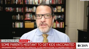 Regenstrief Vice President for Faculty Development Aaron Carroll, M.D., M.S., discussed parents’ hesitancy to vaccinate their children for COVID-19.