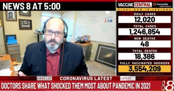 Regenstrief Vice President for Data and Analytics Shaun Grannis, M.D., M.S., shared what surprised him the most about the COVID-19 pandemic in 2021.