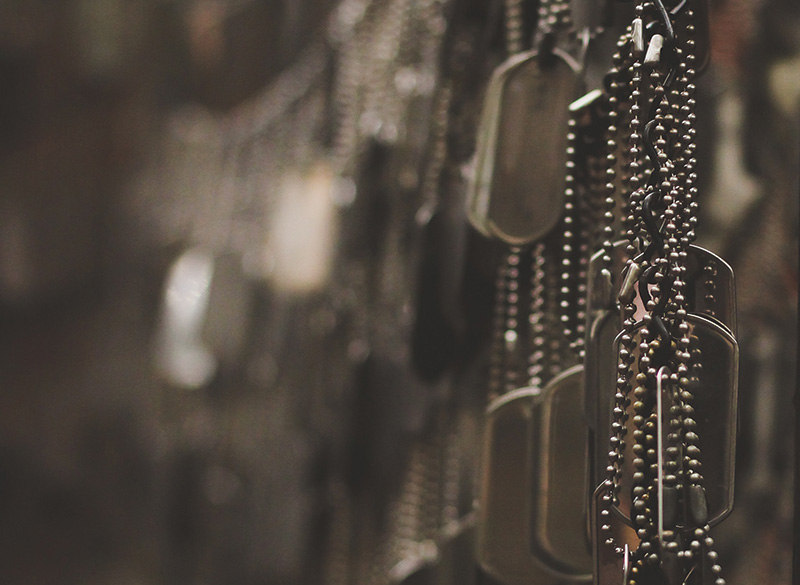 photo of dog tags