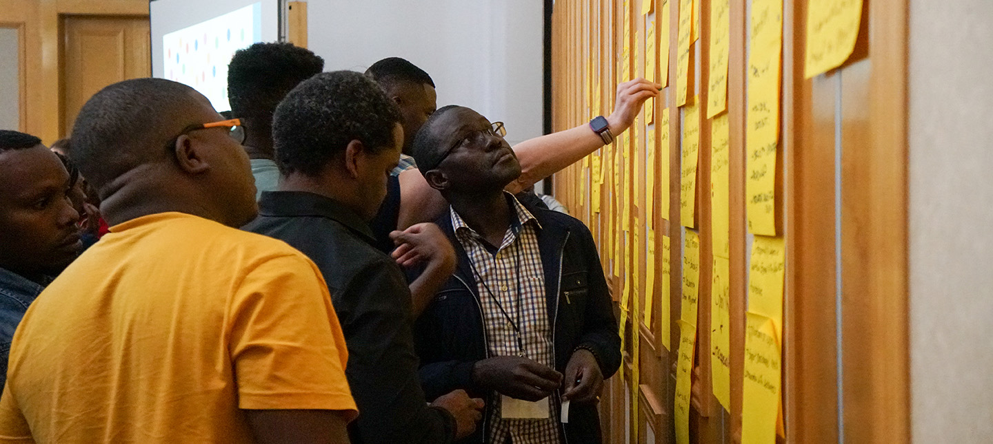 African men voting for Open HIE "Unconference" topics