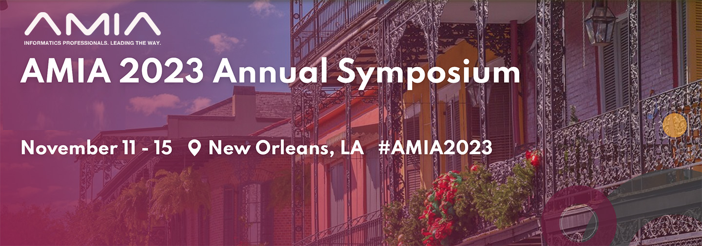image showing city of New Orleans with text about the AMIA Conference