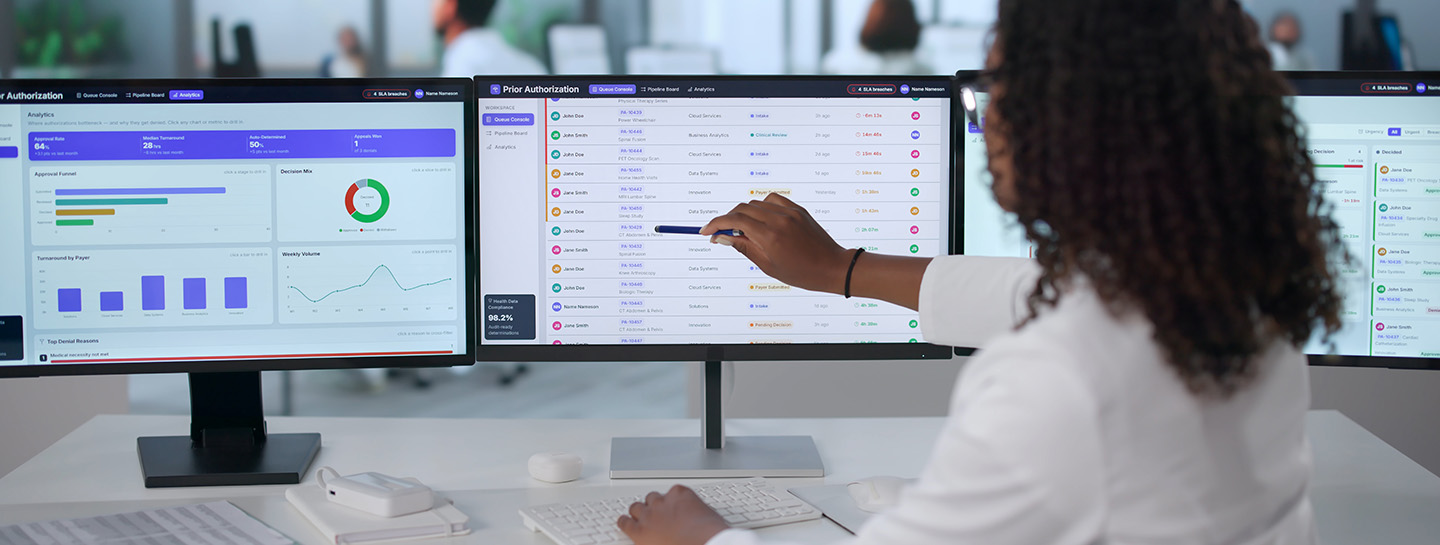 doctor using electronic health record